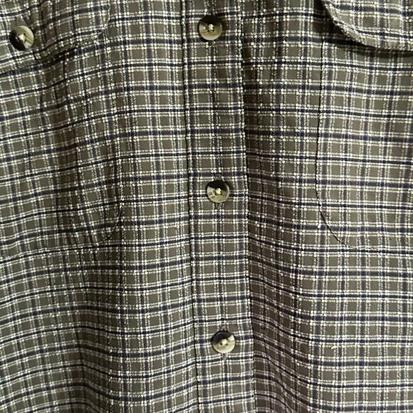 LL Bean Women’s Brown Plaid Button Down Shirt, Large, Pre-owned - Picture 3 of 5